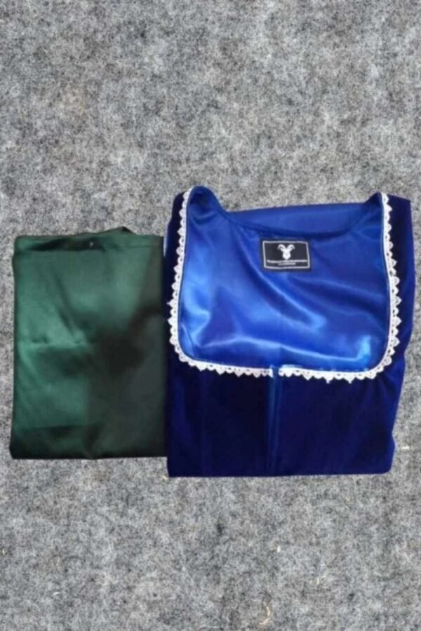 Authentic Royal Blue Velvet Dirndl Dress D-02 (1)