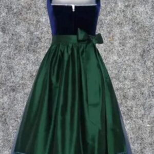 Authentic Royal Blue Velvet Dirndl Dress D-02