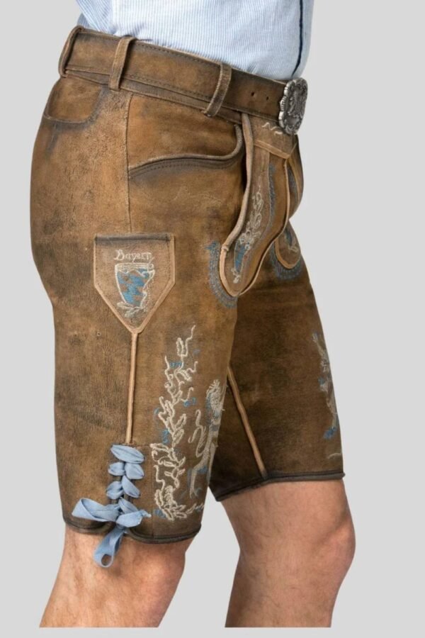 Authentic Men Lederhosen – Premium Bavarian Leather Shorts for Oktoberfest and Festivals - Image 3