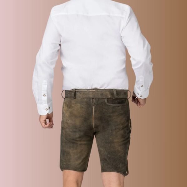 Handmade Lederhosen shorts with embroidery-010 - Image 2