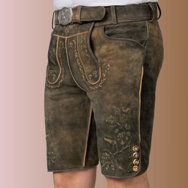 Handmade Lederhosen shorts with embroidery