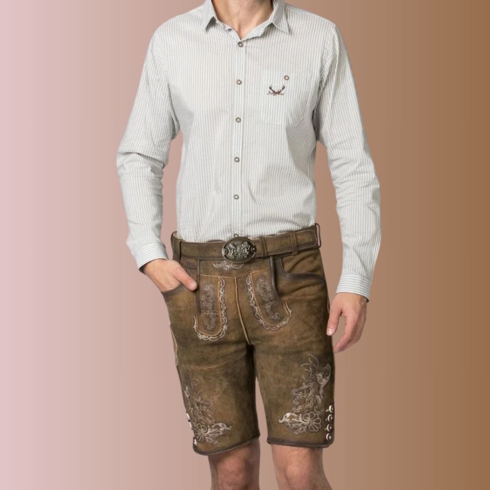 Authentic Traditional Bavarian Lederhosen Men-021