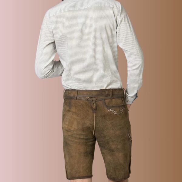 Authentic Traditional Bavarian Lederhosen Men-021 - Image 3