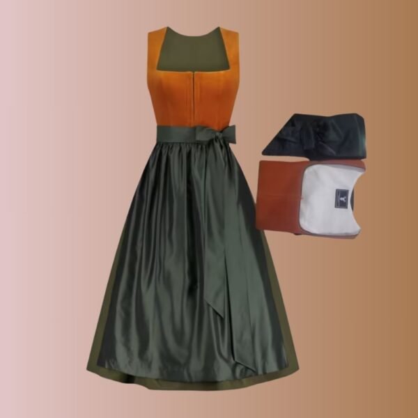 Orange Velvet Dirndl Dresses | Luxurious Bavarian Style