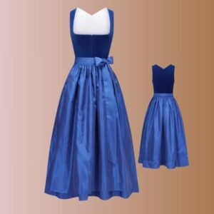 Velvet Blue Dirndl Dresses | Luxurious Bavarian Attire
