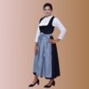Long Black Cotton Dirndl | Timeless Bavarian Style