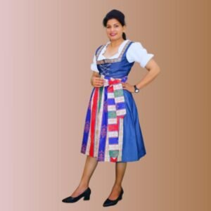 Long Dirndl Denim | Modern Bavarian Style